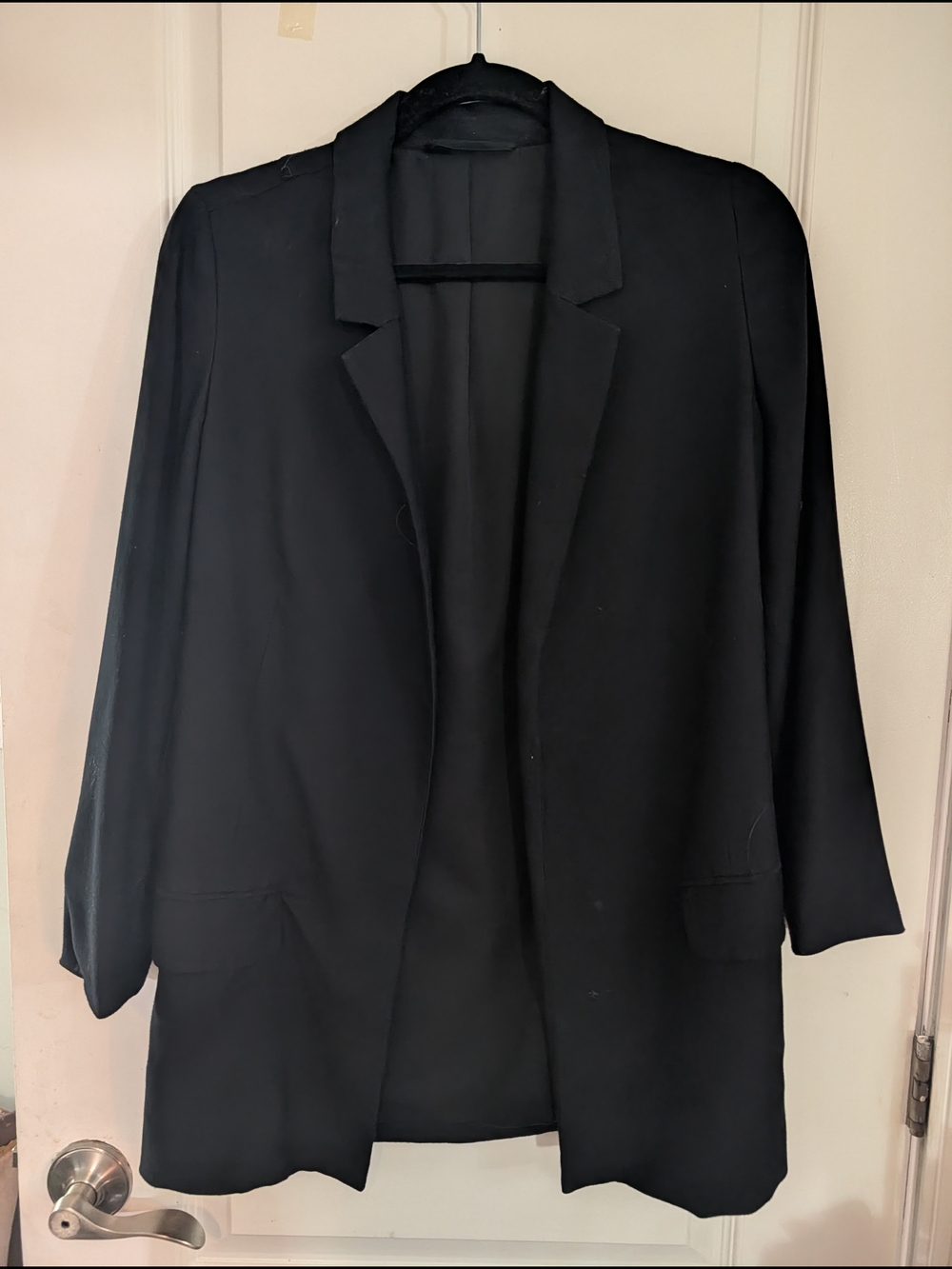 All Saints Navy Open Front Blazer